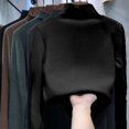 thumbnail image 3 of Women's Long Sleeve Mock Turtleneck T-Shirt, Solid Color Slim Fitted Top Base Layer Shirts, 3 of 9