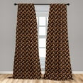 thumbnail image 2 of Ambesonne Tropical Curtains, Half Papaya Fruits Pattern, Pair of 28"x63", Dark Peach Olive Green, 2 of 2