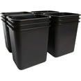 thumbnail image 6 of 7 Gallon / 28 Quart Space Saving Trash Wastebasket, Fits Under Desk and Small, Narrow Spaces in Commercial, Kitchen, Home Office, and Dorm, Easy to Clean, Black (Pack of 12), 6 of 8