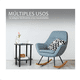 thumbnail image 4 of Mesa Centro Minimalista Madera Lateral Doble Repisa 40cm Malubero Negro Marmol, 4 of 4