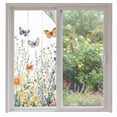 thumbnail image 2 of Spring Floral Window Privacy Film, Butterfly Summer Botanical Watercolor Flowers Static Cling UV Sun Blocking Tint Film Heat Control Windows Films for Bedroom Bathroom, Window Stickers 35.4"x78.7", 2 of 8