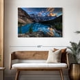 thumbnail image 3 of Elephant Stock Moraine Lake Sunset Wall Art - Horizontal Canvas Wall Art - Living Room Wall Decor - Nature Canvas - Blue And Brown Decor - 45" x 30", 3 of 8