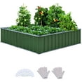 KING BIRD Raised Garden Bed 101"x 36"x 12" 4 Installation Methods Planter Kit Box (Green
