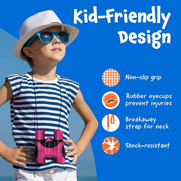 Think Peak Toys Binoculars for Kids High Resolution 8x21 Blue