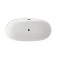 thumbnail image 6 of Elegant Kitchen & Bath BT10767GW-MBK 67 in. Soaking Bathtub, Glossy White with Matte Black Trim, 6 of 8