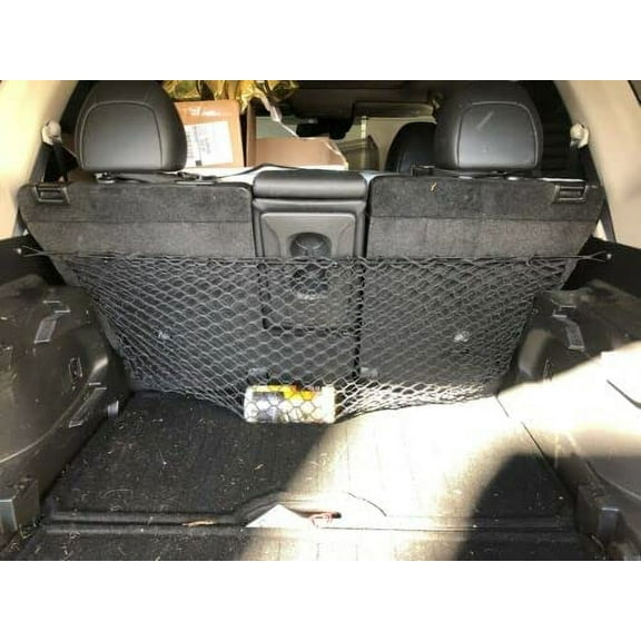 EACCESSORIES EA Rear Trunk Organizer Cargo Net for Mitsubishi Outlander 2003-2023 – Envelope Style Cargo Net for SUV – Premium Mesh Elastic Car Trunk Organizer – Compatible with Mitsubishi Outlander