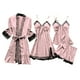 thumbnail image 2 of ICHUANYI Clearance Lingerie Women Silk Lace Robe Dress Babydoll Sleepwear Nightdress Pajamas Set(Pink, XXXL) Ichuanyi Ichuanyi, 2 of 6