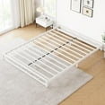 thumbnail image 5 of Queen Size Metal Platform Bed Frame, 8-Inch Low Profile, Wave Pattern Slat Support, No Box Spring Needed, Easy Assembly, White, 5 of 7