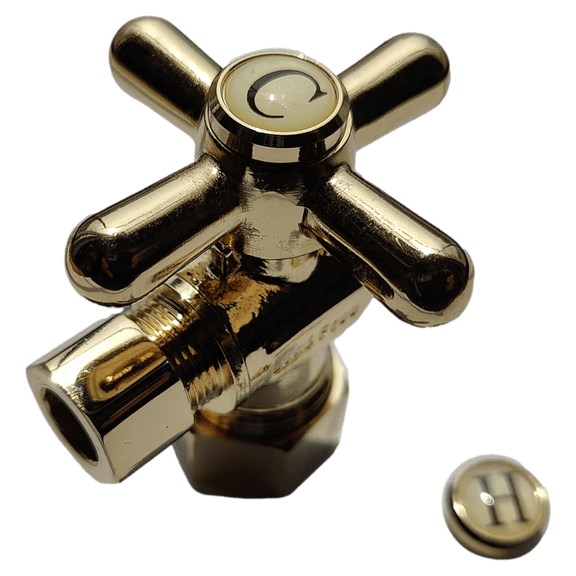 3/8" OD Compression x 5/8" OD Compression Angle Valve (Golden) 2-4-3=1