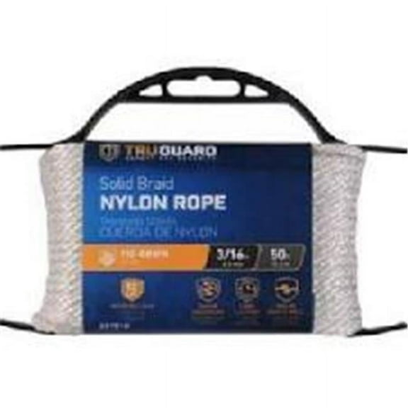 Mibro 231510 0.18 in. x 50 ft. Tru Gaurd Nylon Rope, White