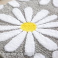 thumbnail image 4 of Evlmd Bathroom Rugs Non Slip Washable, Gray Large Bath Mats for Bathroom Floor, Soft Cute Daisy, Shaggy Soft and Absorbent, Thick Plush Shower Bath Rug Runner Decor, 20" X 32", 4 of 6