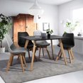 thumbnail image 1 of Topcobe Dining Table, Modern Metal Square Kitchen Table for Home Office Furniture, Black, 1 of 7