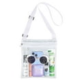 thumbnail image 2 of PULLIMORE Clear Crossbody Bag Stadium Approved Adjustable Clear Purse Messenger Bags for Concerts Sport Events (White), 2 of 8