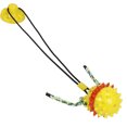 thumbnail image 1 of Chew Toy, TPR Material Large Ball Design Odorless Multifunction Teeth Grinding Pet Teeth Cleaning Toy With Suction Cup A Smoothly Floor Sticker For Pet Dog Bright Yellow, 1 of 8