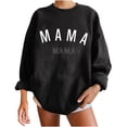 thumbnail image 2 of Qertyioot Longues Chemises à Manches pour Femmes, Mode Femmes Confortable Décontracté Chandail à Lettres Imprimé T-Shirt à Col Rond Blouse Hauts, 2 of 4