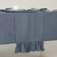 thumbnail image 5 of The Art Box Table Runner -12 x 72 Inches Gray Rectangular Solid Ruffled Table Runner Kitchen Dining Table Decor, 100% Cotton Runner for Weddings Party Banquets Decor, Fit Rectangle and Round Table, 5 of 9