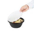 thumbnail image 6 of Cater Tek 51 oz Round Black Plastic Catering / Serving Bowl - with Clear Lid, Microwavable - 8" x 8" x 3 1/2" - 25 count box, 6 of 10
