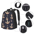 thumbnail image 4 of DouZhe Lightweight Backpack, Watercolor Anchors Nautical Prints Travel Outdoor Hiking Bag School Bookbag Casual Daypack Backpacks for Women Men, 4 of 7