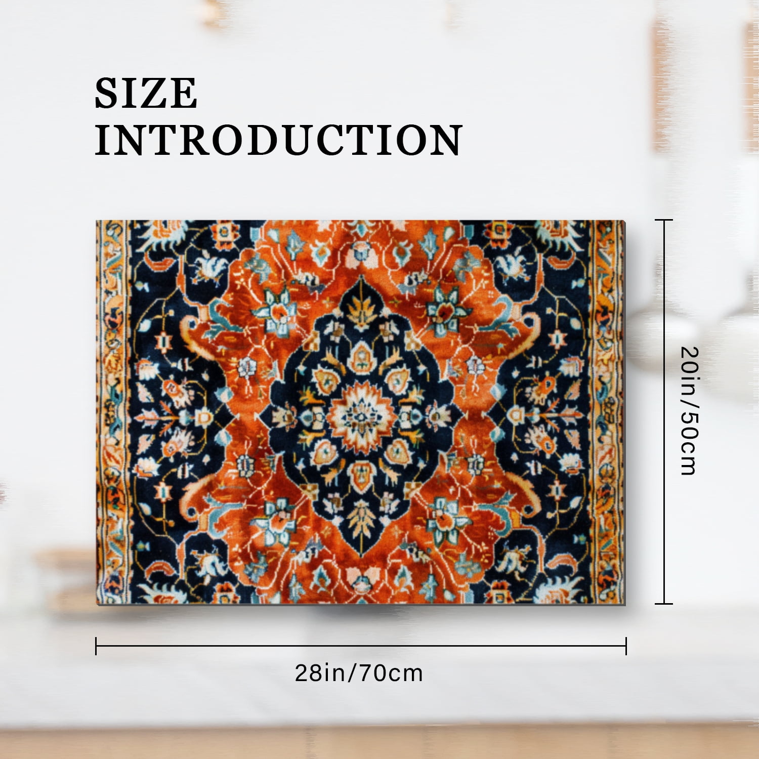 Stove Top Covers For Glasstop Stoves, Vintage Boho Mandala Flowers Print Electric Stove Protector Mat, Scratch-Resistant Pad for Kitchen RV (28×20 Inch)