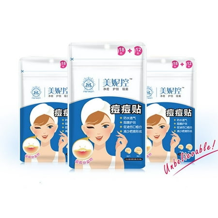 30pcs Acne Absorbing Cover Patch Hydrocolloid, Stickers Acne Treatment Anti-inflammatory Smoothing Makeup Invisible Acne (Best Makeup To Cover Acne)