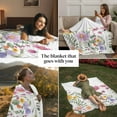 thumbnail image 3 of Rustic Watercolor Floral Throw Blankets, Wild Flowers Pink Yellow Green Soft Fleece Blanket Decorative for Home Sofa Couch Chair Living Bedroom, 40x50 inches,, 3 of 8