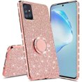 thumbnail image 2 of Compatible for Samsung Galaxy A71 Case, SOGA Glitter Diamond Rhinestone TPU Phone Cover with Ring Stand and Lanyard Girls Women Cover (Rose Gold), 2 of 5