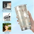 thumbnail image 6 of SKYSONIC Rabbits Tumbler Stainless Steel Double Wall Vacuum Reusable Insulated Mug with Straw and Built-in Coaste for Cold and Hot Beverages, 20oz, 6 of 7