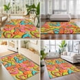 thumbnail image 4 of Area Rugs 2.7'x5', Watercolor Flip Flop Carpet Runner Indoor Outdoor Rugs Home Decor Aesthetic, Summer Coastal Beach Slippers Non Slip Mats Washable Accent Rug for Living Room Bedroom, 4 of 8