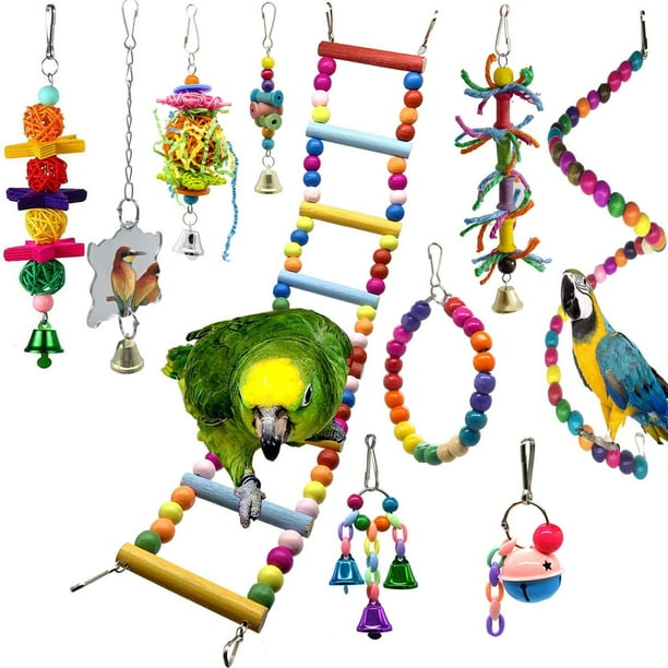 10 Packs Bird Swing Chewing Toys Parrot Hammock Bell Toys Parrot Cage Toy Bird Perch With Wood Beads Hanging For Small Parakeets Cockatiels Conures Finches Budgie Parrots Love Birds Walmart Com Walmart Com 10 Packs Bird Swing Chewing Toys Parrot Hammock Bell Toys Parrot Cage Toy Bird Perch With Wood Beads Hanging For Small Parakeets Cockatiels Conures Finches Budgie Parrots Love Birds Walmart Com Walmart Com