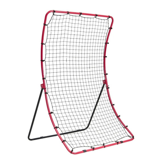 Baseball Softball Rebounder Net 4x5.5ft - PitchBack All Angle Fielding Practice Net - Portable Training Aid for Catching, Throwing & Skill Development