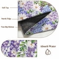 thumbnail image 6 of Small Round Rug 3Ft Washable Non-Slip, Spring Purple Flowers Circle Area Rugs for Living Room Bedroom, Farmhouse Leaves Fences Gray Wood Indoor Floor Mats Carpet Runner for Home Decor, 6 of 8