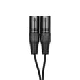 thumbnail image 7 of Aibecy Dual XLR Cable 3.5mm Male to 3-Core Double XLR Audio Cable 1/8 Inch TRS Audio Adapter 4.9Ft Stereo Microphone Cable, 7 of 7