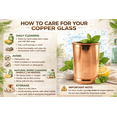 thumbnail image 2 of Pure Copper Glass Size-300 ML | Traditional Ayurvedic Copper Tumbler for Drinking Water | Handcrafted Plain Copper Cup set of 8, 2 of 6