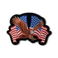 thumbnail image 2 of American Eagle with USA Flags - High Thread Embroidered Iron-on/Saw-on Rayon Patch - 4"x3"- Multi-Color, 2 of 7