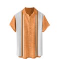 thumbnail image 4 of Kagetolytai Shirts for Men Hawaiian Shirt For Men, Men's Vintage Button Down Bowling Shirts Short Sleeve Summer Beach Shirt Shirts Orange XL, 4 of 4