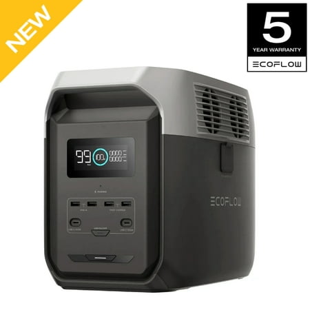 EF EcoFlow Power Station DELTA 3 1500 Grey, 1536Wh LFP Battery/1 Hour Fast Charging, 2200W Output Solar Generator (Solar Panel Optional) for Outdoor Camping,Home Use,RV