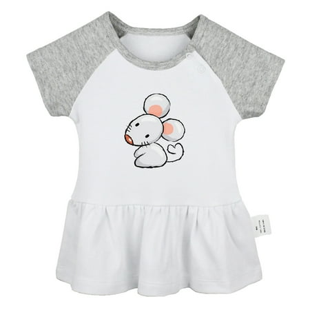 

Animal Clever Mouse Pattern Dresses For Baby Newborn Babies Skirts Infant Princess Dress 0-24M Kids Graphic Clothes (Gray Raglan Dresses 18-24 Months)