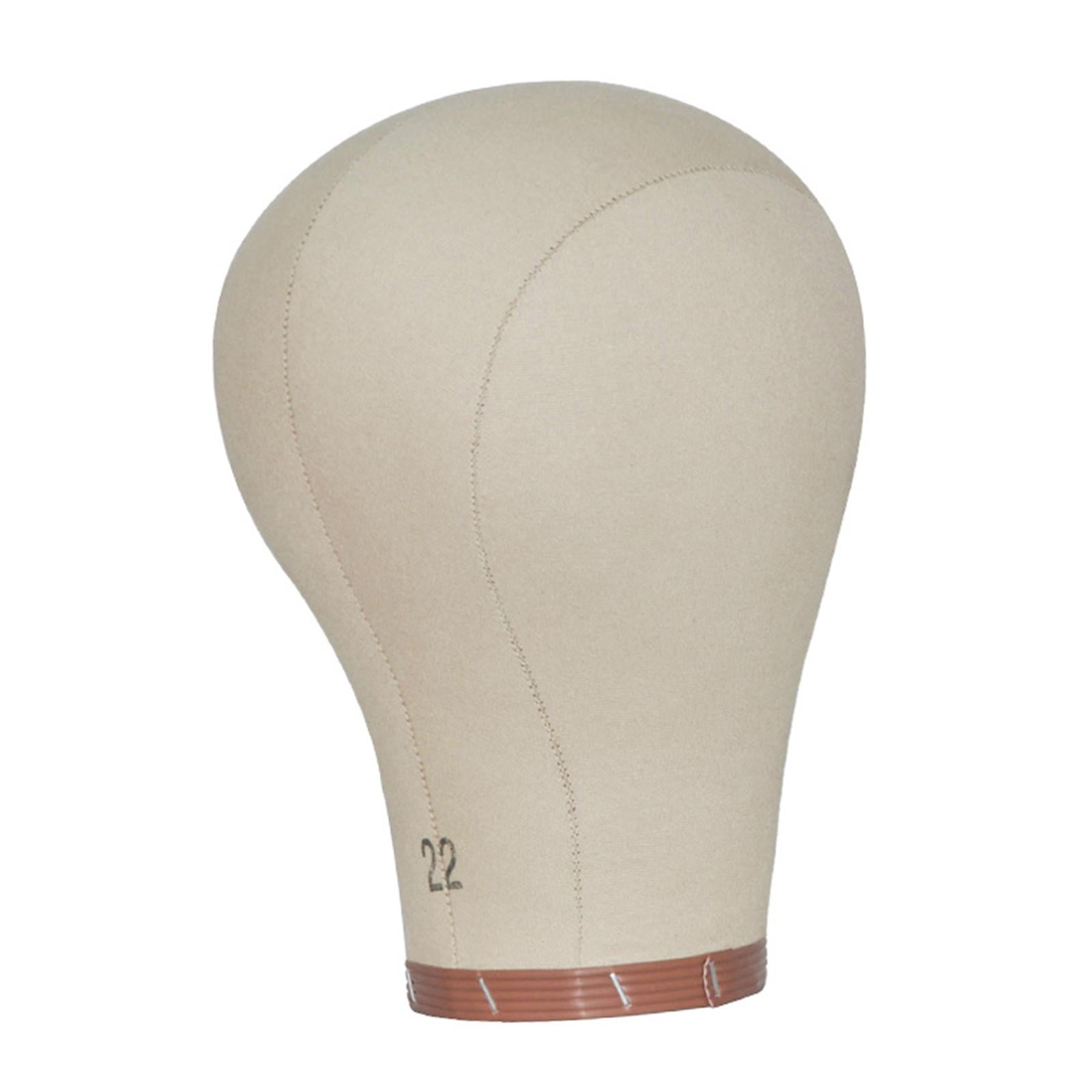 Dualoai Canvas Mannequin Head Compact with Mounting Holes for Making s, Scarf, Beauty 22inch