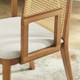 thumbnail image 4 of Monarch Dining Armchair in Honey Natural Heathered Weave Ivory, 4 of 9