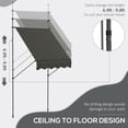 thumbnail image 4 of 5 Pack 4 Ft Manual Retractable Awning Freestanding Patio Shade UV Resistant Easy Installation for Window Door Dark Gray, 4 of 7