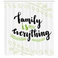 thumbnail image 3 of Ambesonne Family Shower Curtain, Lettering Phrase, 69"Wx84"L, Apple Green Black White, 3 of 3