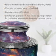 Commemorative Cremation Urns Cosmic Galaxy Metal Urn Large for Human Ashes