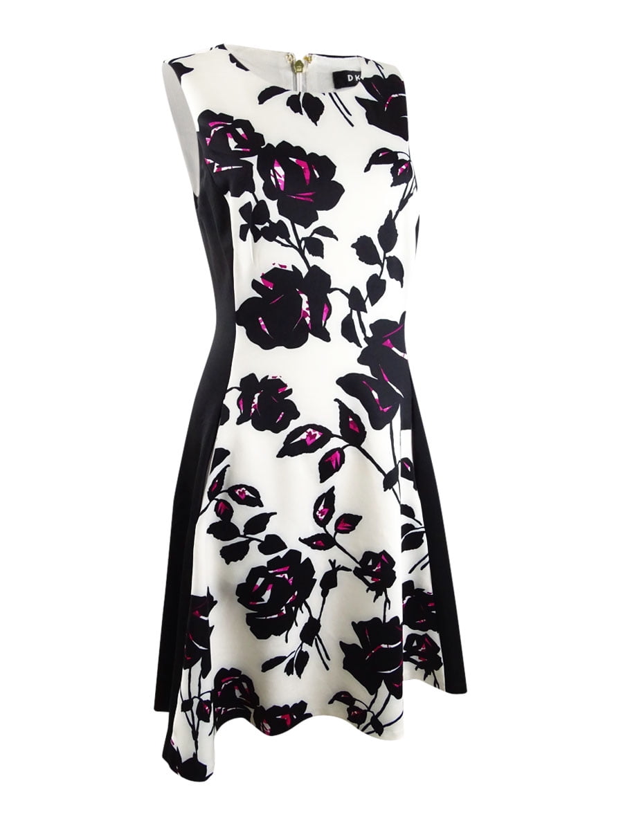Printed Scuba Fit \u0026 Flare Dress 