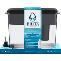 Brita Extra Large Ultramax 27 Cup Black Filtered Water Dispenser with 1 Standard Filter