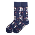 thumbnail image 7 of Men's Creative Golfing Themed Middle Calf Socks Breathable Cotton Blend Athletic Socks for Sports and Casual Wear, 7 of 7