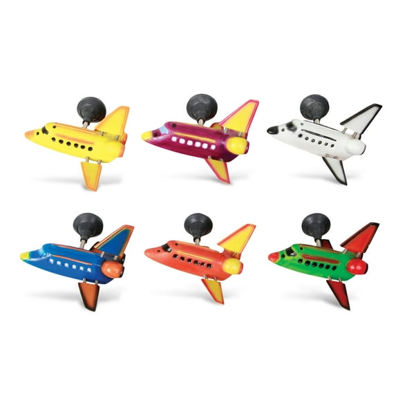 CoTa Global Space Shuttle Refrigerator Bobble Magnets Set of 6 - Assorted Color Fun Space Science Fiction Bobble Head Magnets For Kitchen Fridge, Home Decor, Cool Office & Decorative Novelty - 6 Pack
