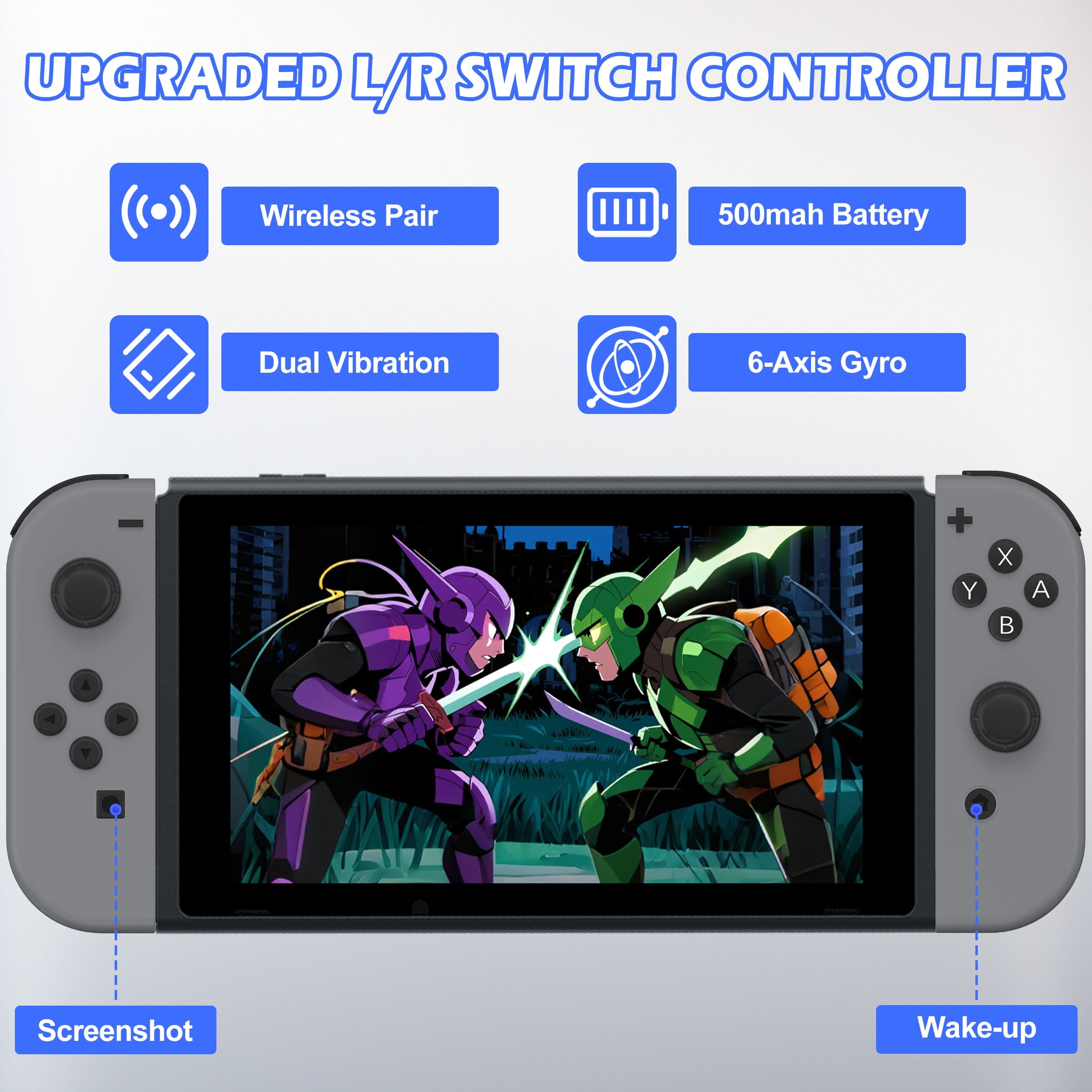 Wireless Gamepad for Nintendo Switch Controller, L/R Switch