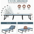 thumbnail image 2 of Slsy 6 Adjustable Rollaway Guest Bed Cot, Single Metal Platform Bed Frame with Pillow,Portable Folding Bed Cot 75.2IN Length,Fold Out Bed for Bedroom & Office, 2 of 12