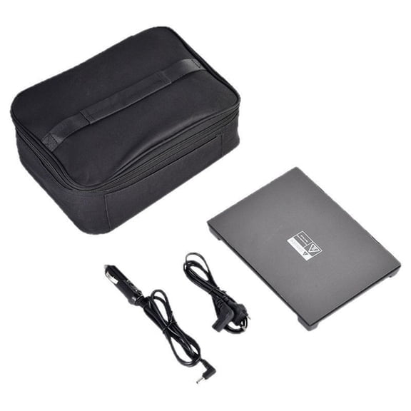 Portable Oven, Electric Lunch Box Food Heater - 12V/110V 3-in-1 Car Food Warmer - Mini Personal Microwave Heated Lunch Box Warmer for Car, Truck, Travel, Home Use, 11.02"x8.27"x3.74",US Standard