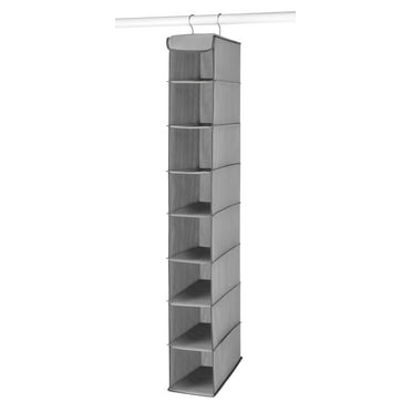 Whitmor Hanging Polypro Non-Woven Shoe Shelves Closet Organizer - 8 Section - Gray